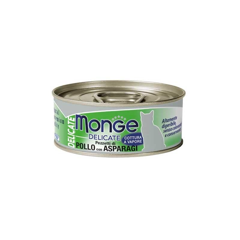 Monge Delicate Gatto Pollo e Asparagi per Gatti 80gr Peso Confezione 80 g – KIT 6x