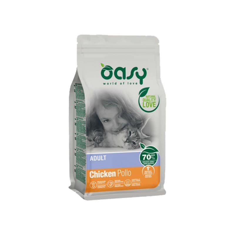 Oasy Adult al Pollo per Gatti Peso Confezione 1.5 Kg