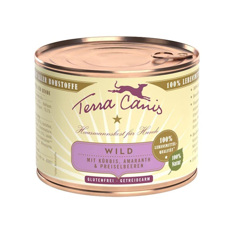 Terra Canis Selvaggina con Zucca, Mirtillo Rosso e Amaranto Peso Confezione 200 g – KIT 6x