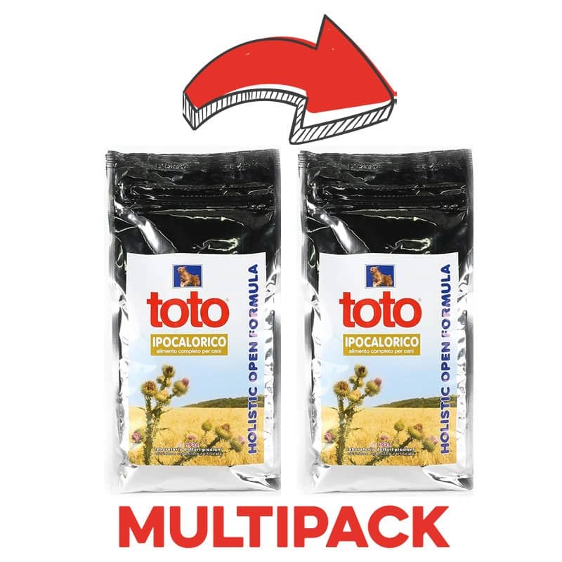Toto Holistic Ipocalorico Anatra e Orzo Integrale per Cani Peso Confezione 1.5 Kg - KIT 2x