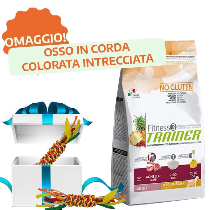 Trainer Fitness 3 Adult Agnello Peso Confezione 12.5 Kg