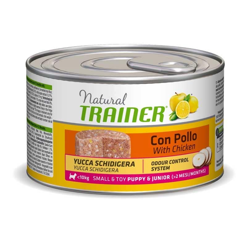 Trainer Natural Small & Toy Puppy & Junior al Pollo per Cani 150gr Peso Confezione 150 g – KIT 6x