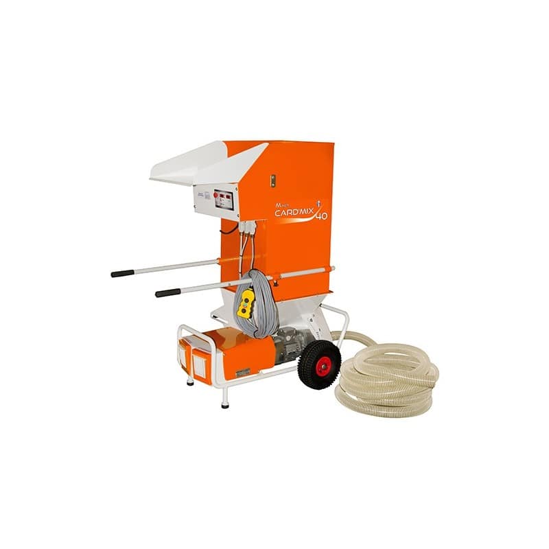 Cardatrice Mixer Card’Mix 40/2 0,75kW per cellulosa e lana di roccia, serbatoio 220lt