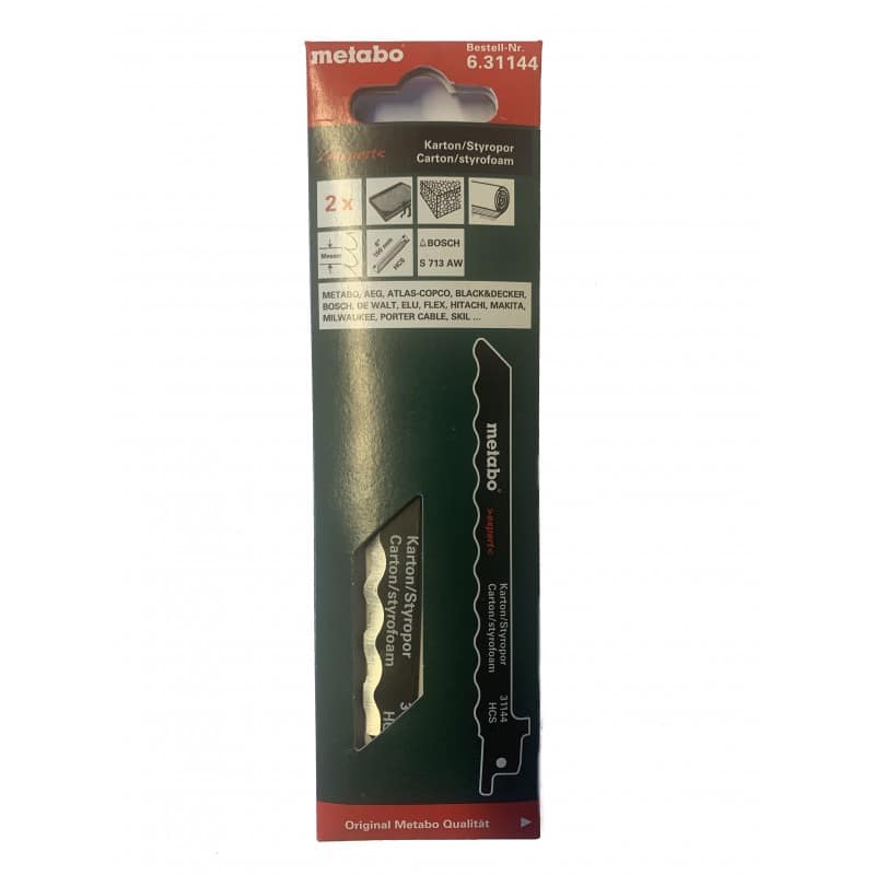 2 lame Metabo ricambio cartone,polistirolo 15 cm 31144 hcs – 6.31144