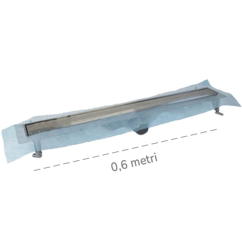 Canaletta per doccia a pavimento Dakota Dakua+ Base DUO, 78x600mm