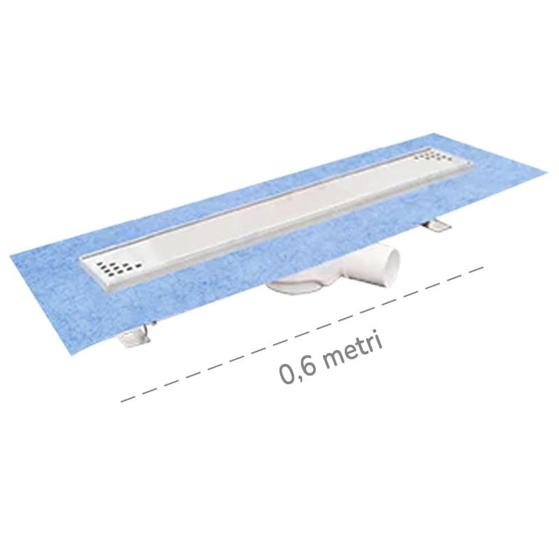Canaletta per doccia a pavimento Dakota Dakua+ Base Square, 78x600mm