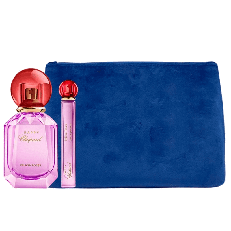 Luxury Naturals Chopard: Happy Felicia Roses, Eau De Parfum, da donna, 100 ml + Happy Felicia Roses, Eau De Parfum, da donna, 10 ml + Chopard, in pell