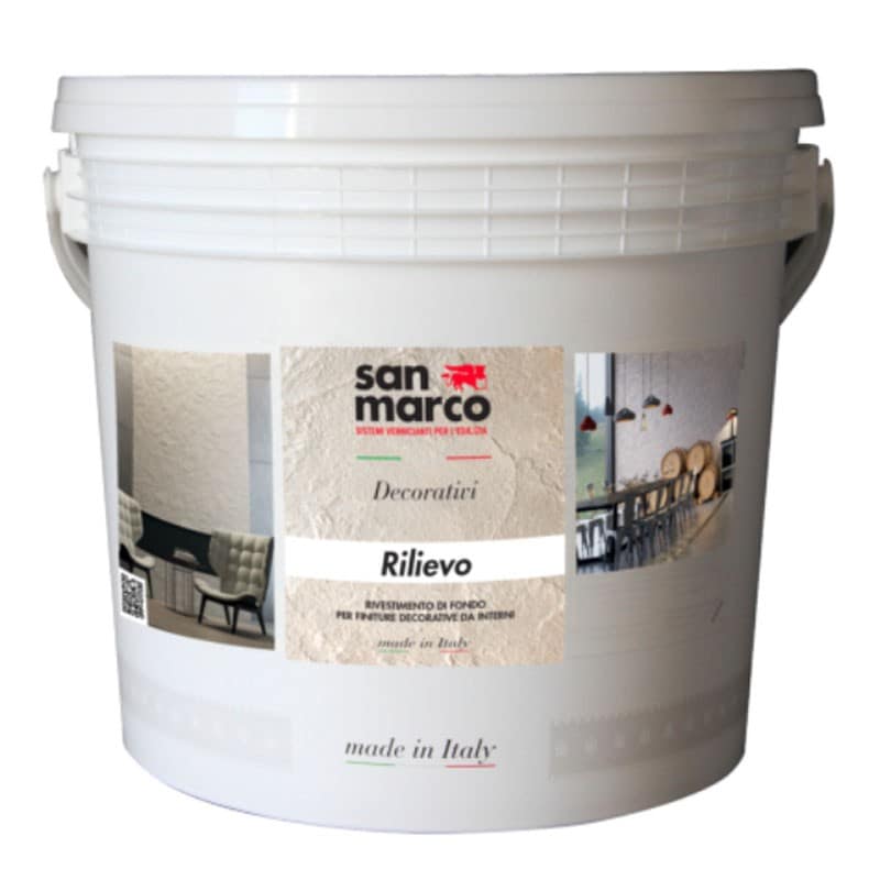 Rivestimento di fondo Rilievo San Marco per pitture decorative alto spessore (Secchio 5 o 25Kg)