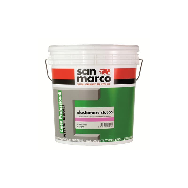 Stucco in pasta San Marco ELASTOMARC a ritiro controllato riempitivo per esterno (Secchio 5 Litri)