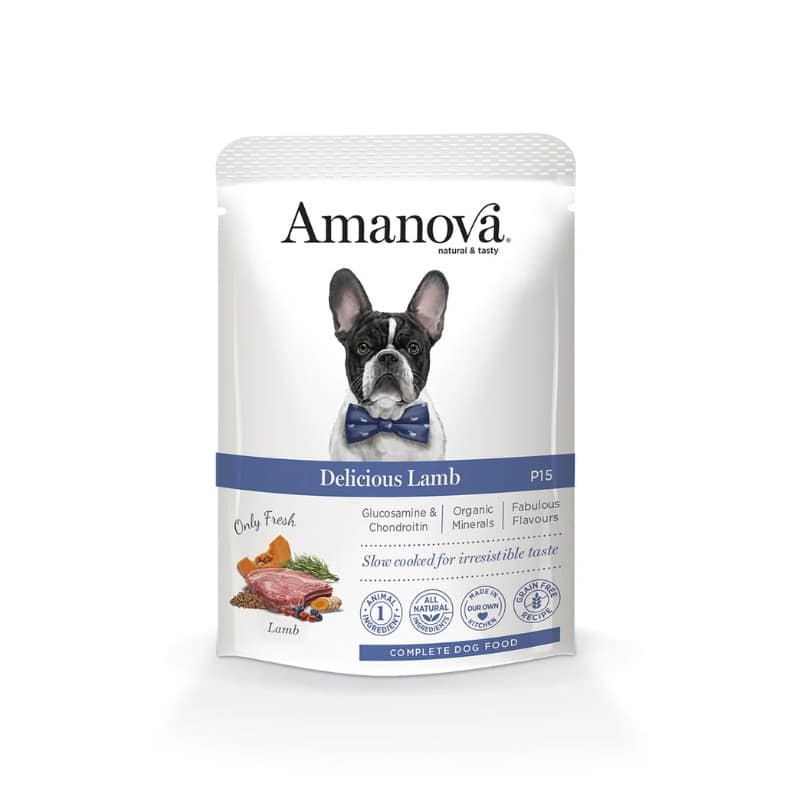Amanova Adult Agnello e Zucca per Cani - 100 g, 12 pezzi