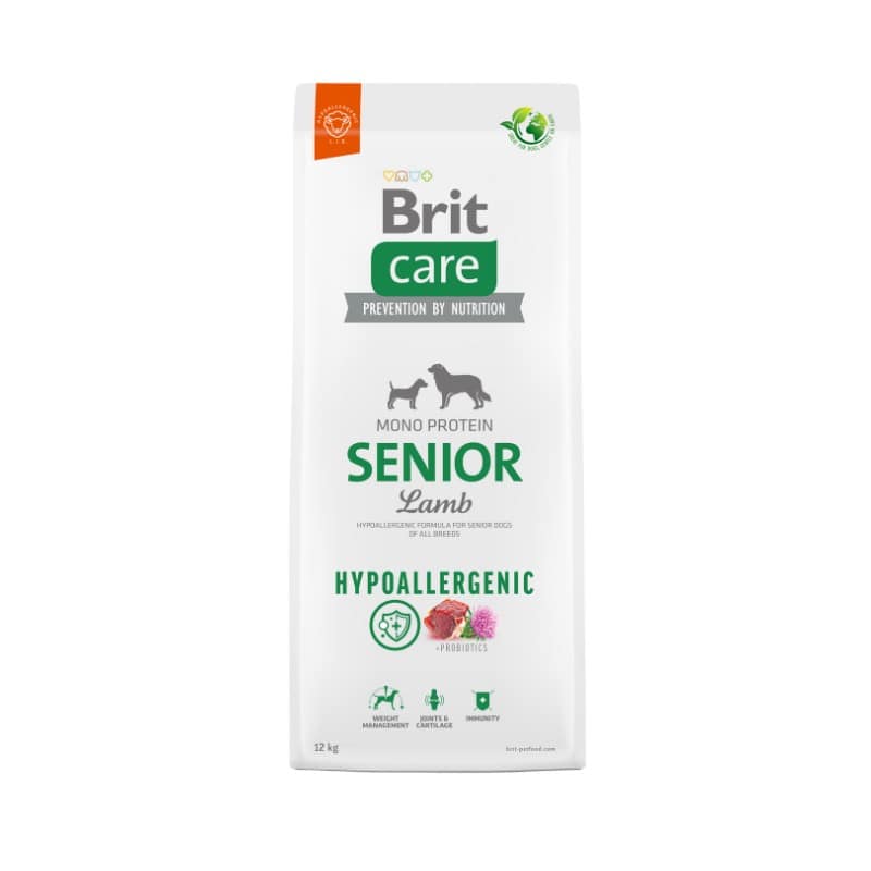 Brit Care Hypoallergenic Senior Agnello e Riso Per Cani - 12 Kg