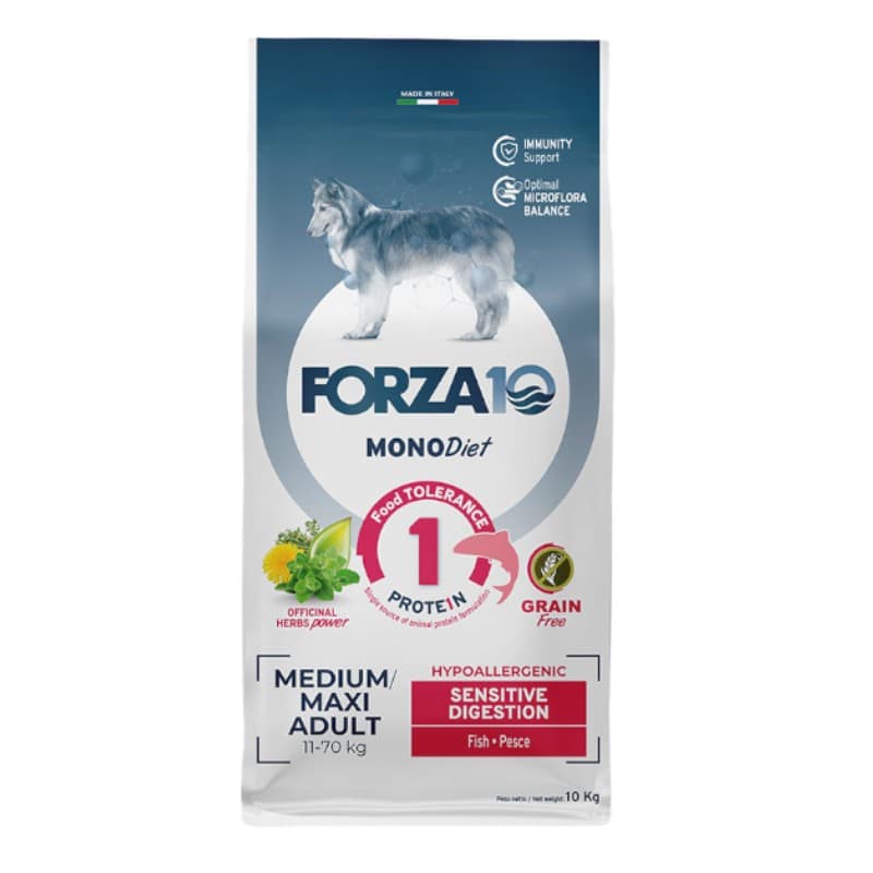 Forza10 Medium Maxi Diet Digestion Pesce per Cani - 10 Kg