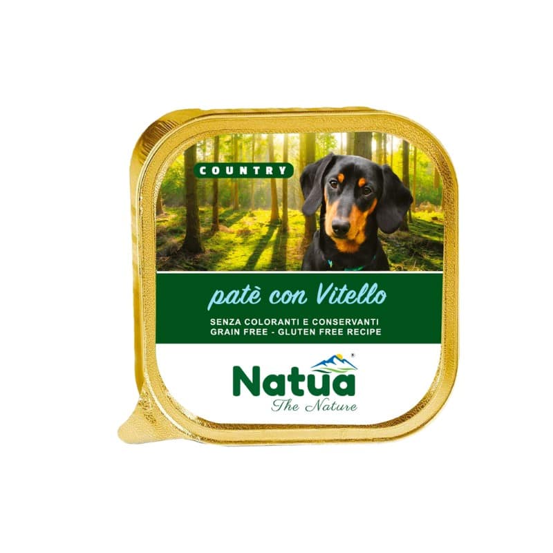 Natua Country Vitello per Cani - 100 g, 12 pezzi