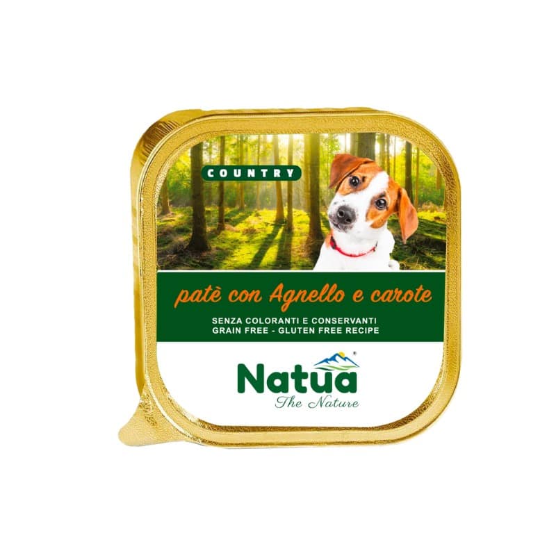 Natua Country Agnello e Carote per Cani - 100 g, 12 pezzi