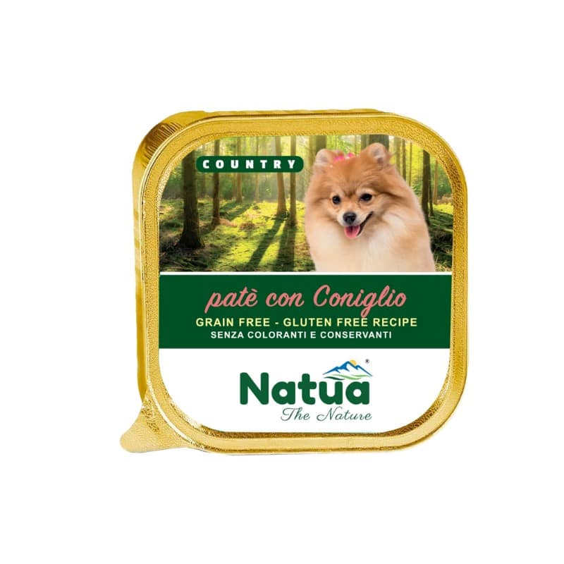 Natua Country Coniglio per Cani - 100 g, 12 pezzi