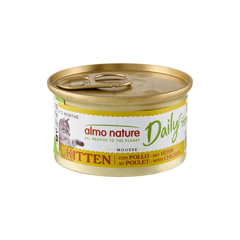 Almo Nature Daily Mousse Kitten con Pollo per Gattini 85gr - 85 g, 12 pezzi