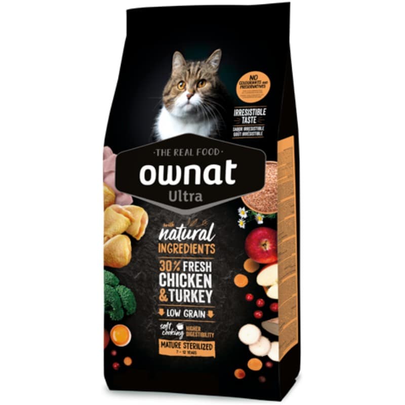 Ownat Cat Ultra Mature Sterilized con Pollo e Tacchino - 400 g