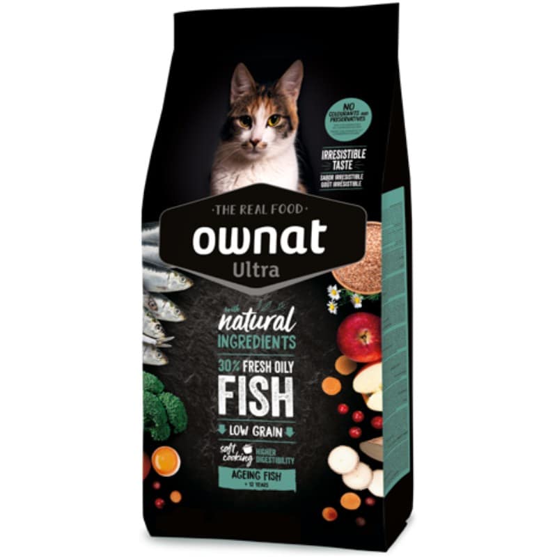 Ownat Cat Ultra Ageing con Pesce per Gatti - 1.5 Kg