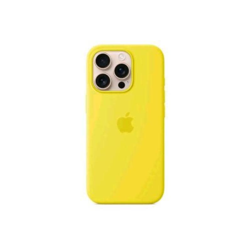 Apple iphone 16 pro silicone case cover magsafe in silicone giallo