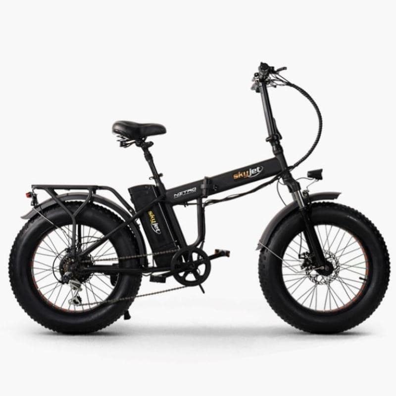 Bici elettrica con pedalata assistita fat bike skyjet 20 nitro - 250w - nero