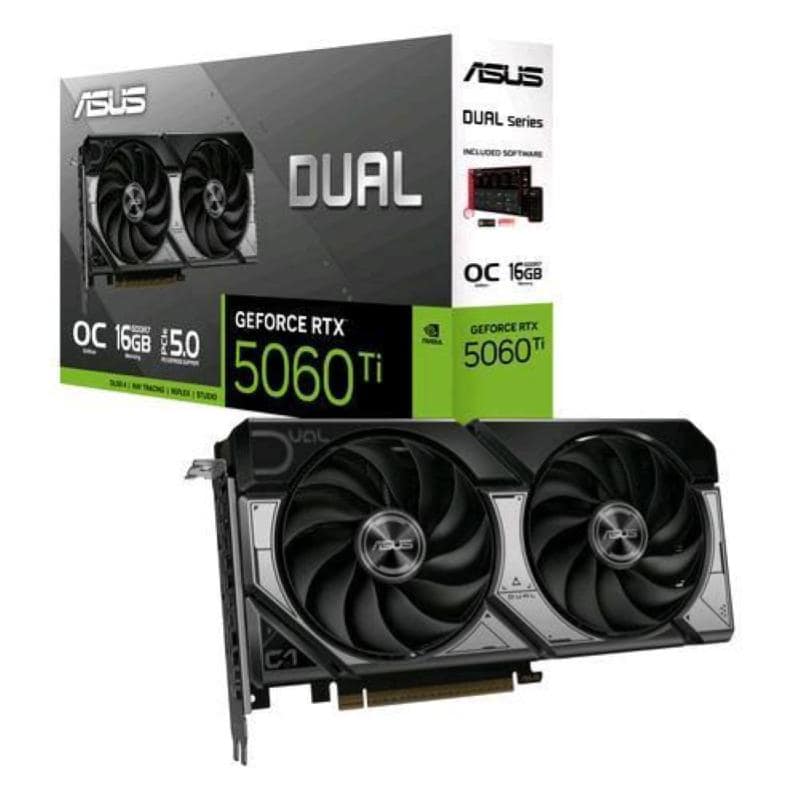 Asus geforce rtx 5060 ti 16gb gddr7 oc edition dual-fan scheda grafica gaming